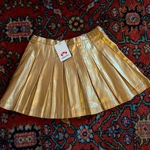 NWT gold metallic appaman skirt